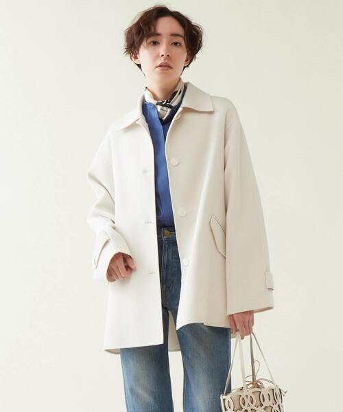 「martinique」 ステンカラーコート FREE ネイビー レディース_画像2