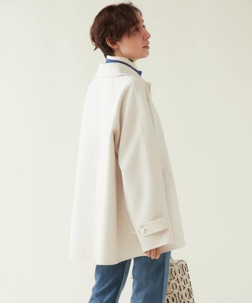 「martinique」 ステンカラーコート FREE ネイビー レディース_画像3