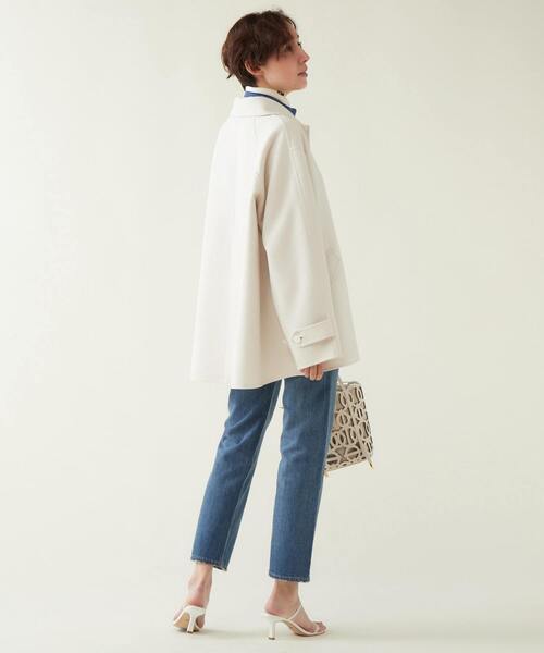 「martinique」 ステンカラーコート FREE ネイビー レディース_画像7