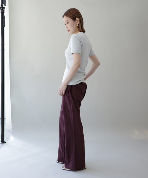 EMILY WEEK　「ROOM」カップ付きリブテレコTシャツ ROOM】カップ付きリブテレコTシャツ（カップ付きインナー