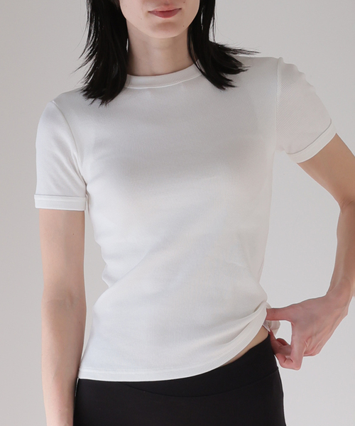 EMILY WEEK 「ROOM」カップ付きリブテレコTシャツ : ZOZOTOWN