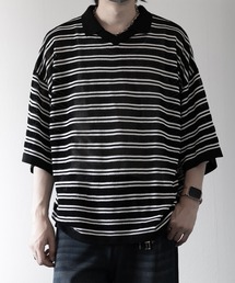 ポロシャツ 「RUUBON」border mesh knit game shirt / ボーダーメッシュニットゲームシャツ メンズ レディース｜ZOZOTOWN Yahoo!店