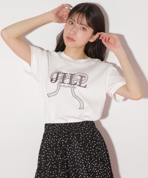 tシャツ L3 RIBBON T-SHIRT レディース TITE IN THE STORE tシャツ リボンテープ袖ギャザーTシャツ