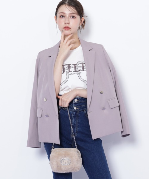 tシャツ ビッグリボンロゴ刺繍Tシャツ レディースの画像