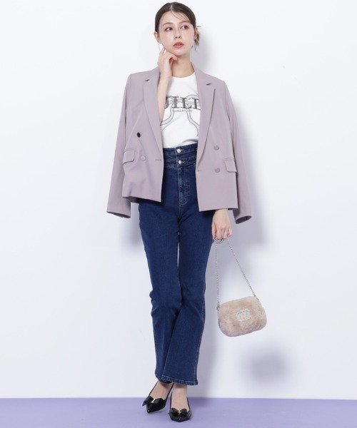 Tシャツ　JILLBYJILL STUARTビッグリボン ロゴ刺繍 ビッグリボンロゴ刺繍Tシャツ | JILL by JILL STUART（ジル バイ