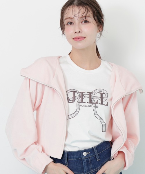 Tシャツ　JILLBYJILL STUARTビッグリボン ロゴ刺繍 ビッグリボンロゴ刺繍Tシャツ | JILL by JILL STUART（ジル バイ