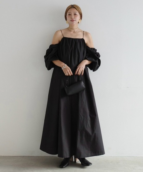 Hideka x heilisコラボ3Way オフショルダー　ワンピース HEILIS（ヘイリス） ワンピース 「Hideka Original」3WAYオフ