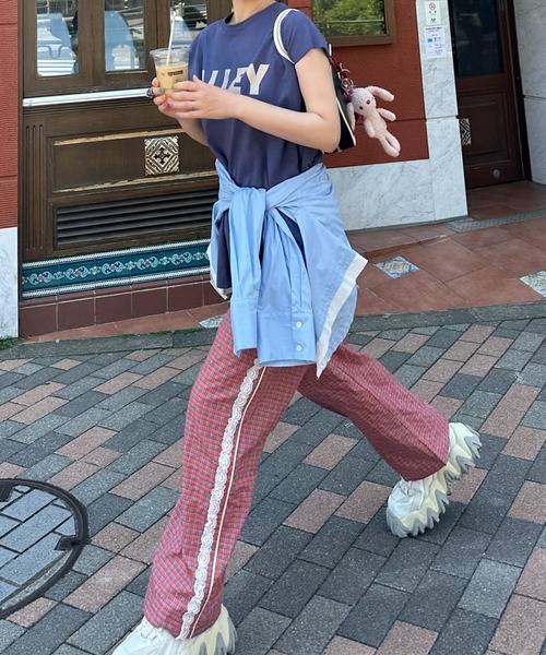 Alley Tokyo スカート+パンツ Alley Tokyo パンツ レースラインチェックパンツ レディース