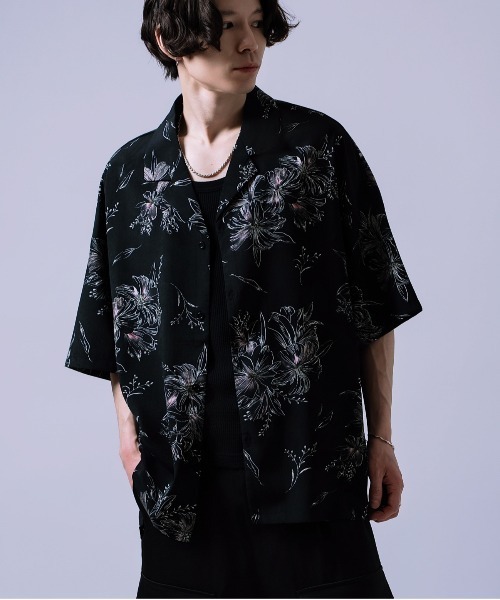シャツ 半袖 総柄 オープンカラーシャツ メンズ レディース : ZOZOTOWN