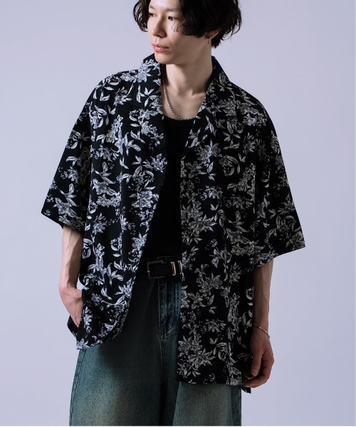 シャツ 総柄 半袖 オープンカラーシャツ メンズ レディース : ZOZOTOWN