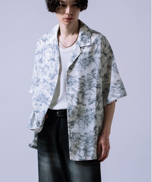 週末限定セール極美品 RRL 総柄 オープンカラー 半袖シャツ シャツ 総柄 半袖 オープンカラーシャツ メンズ レディース : ZOZOTOWN