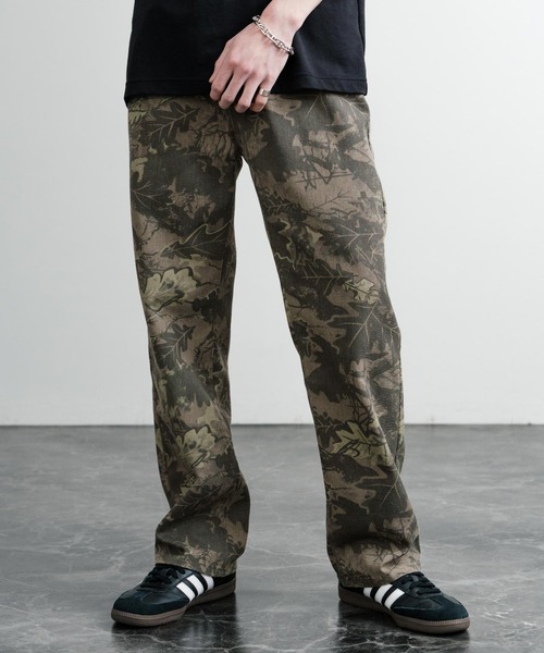 Rocky Monroe（ロッキーモンロー） チノパン リーフ柄ノータックワイド