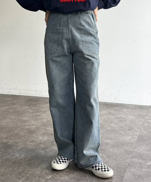 [CPCM] Denim брюки MEDIUM sax голубой женский 