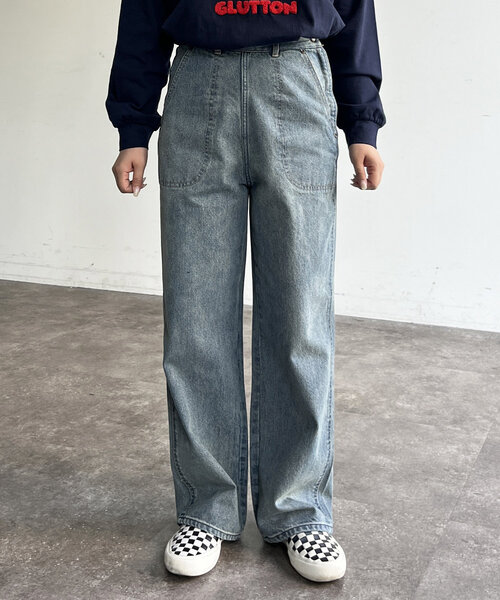 [CPCM] Denim брюки MEDIUM sax голубой женский 