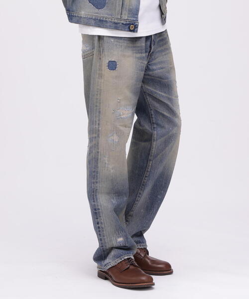 AVIREX 50YEARS WASH バックルバック デニムパンツ AVIREX ジーンズ 「TFQP」BUCKLE BUCK DENIM PANTS ”50YEARS