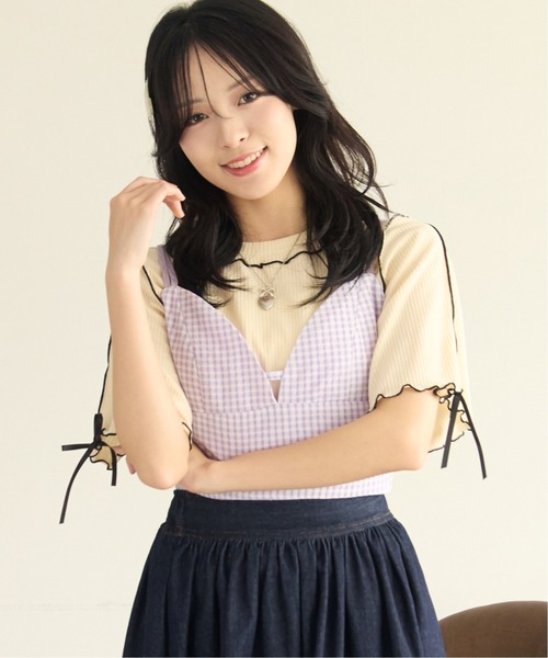 kutir（クティール） tシャツ 半袖 半袖リボンメロートップス