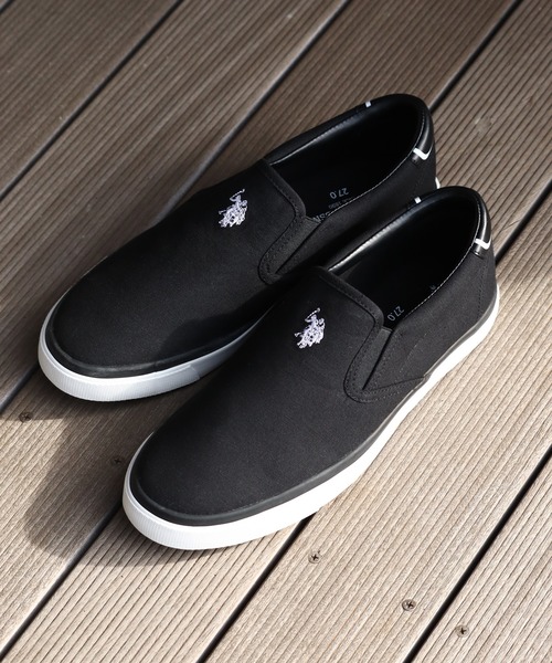 U.S. POLO ASSN. 「U.S. ASSN.」 スリッポン 23.0cm ブラック