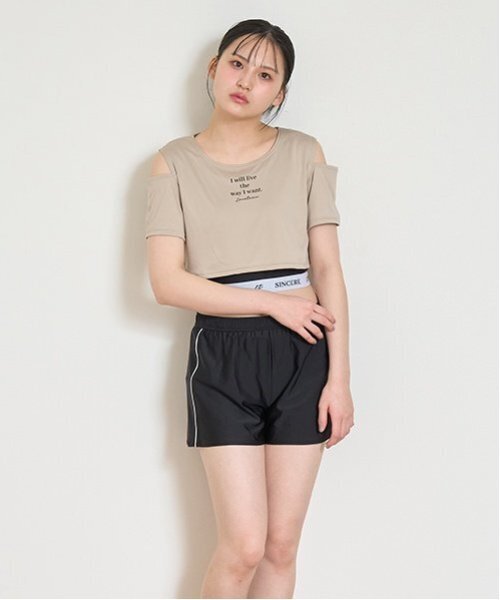 LOVETOXIC 水着 「SWIM」肩開き3点セット水着 キッズ 子供