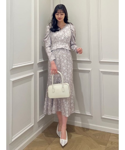 新品未使用タグ付き✨ハーリップトゥー ワンピース　ベージュ　Mサイズ Her lip to 「Her to」 長袖ワンピース M ベージュ レディース