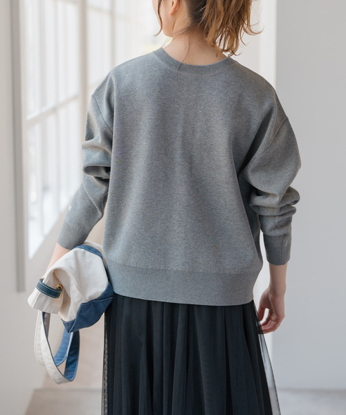 カーディガン 「WEB限定」2WAYスナップボタンロゴニット レディース Spick＆Span カーディガン 「WEB限定」2WAYスナップボタン
