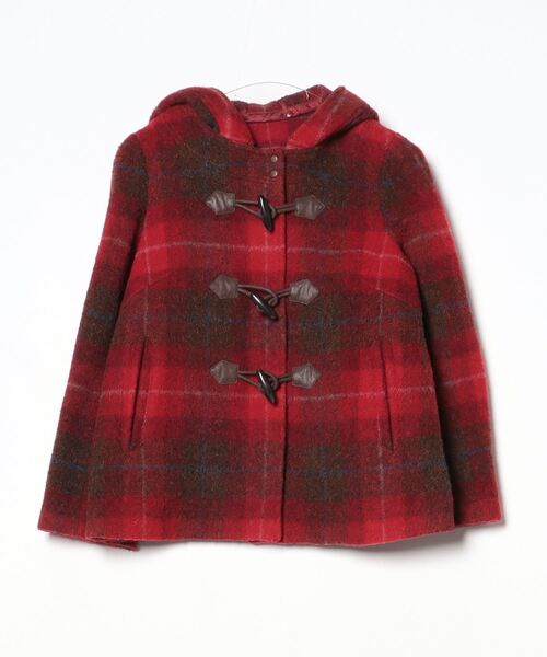 HARRIS TWEED（ハリスツイード） チェック柄ダッフルコート「KUMIKYOKU