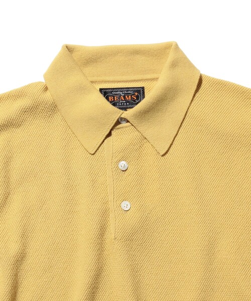【未使用】BEAMS F ビームスエフ ハイゲージ コットン ニット ポロシャツ BEAMS F import ニットポロシャツ ネイビー サイズ44/MADE IN ITALY