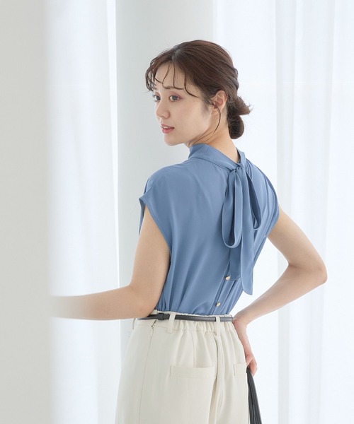 ブラウス シャツ バックリボンデザインブラウス577726 レディース