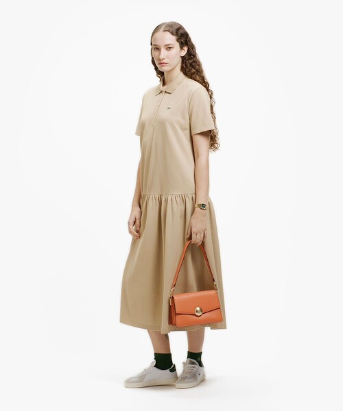 LACOSTE（ラコステ） シャツワンピース ローウエストポロドレス マキシ