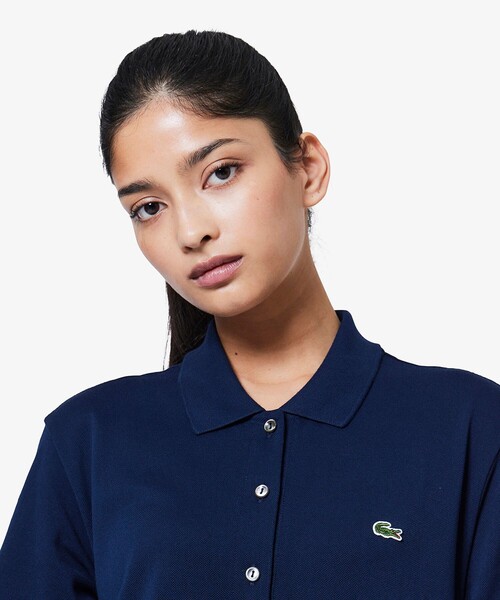 SALE‼️値下げ★新品未使用‼️ラコステ　ポロシャツシャツ　ワンピース LACOSTE シャツワンピース ルーズフィット5分袖ポロドレス