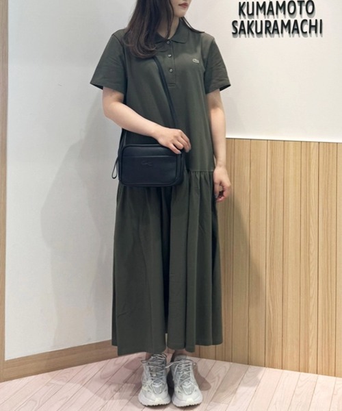 LACOSTE（ラコステ） シャツワンピース ローウエストポロドレス マキシ