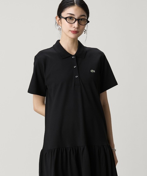 LACOSTE（ラコステ） シャツワンピース ローウエストポロドレス マキシ