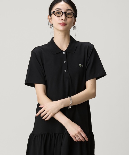 LACOSTE（ラコステ） シャツワンピース ローウエストポロドレス マキシ