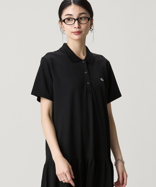 LACOSTE（ラコステ） シャツワンピース ローウエストポロドレス マキシ