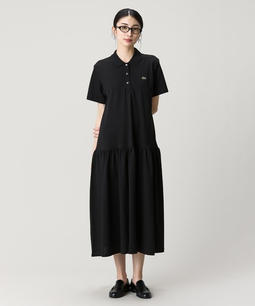 LACOSTE（ラコステ） シャツワンピース ローウエストポロドレス マキシ