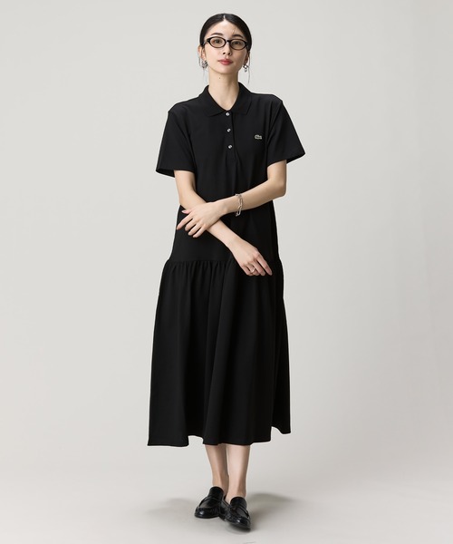 LACOSTE（ラコステ） シャツワンピース ローウエストポロドレス マキシ