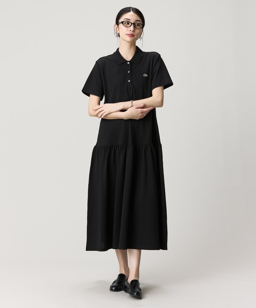 LACOSTE（ラコステ） シャツワンピース ローウエストポロドレス マキシ