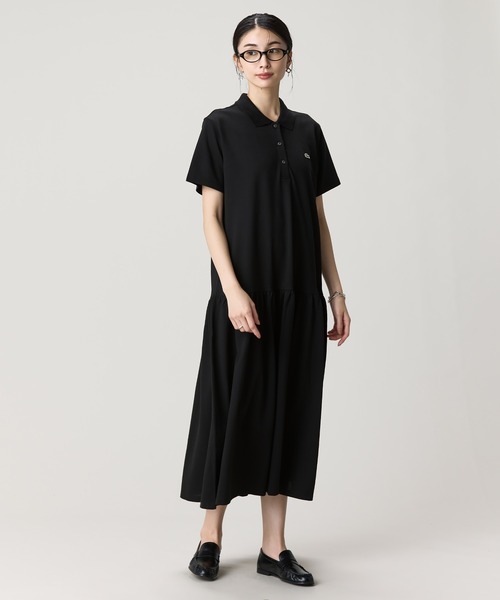 LACOSTE（ラコステ） シャツワンピース ローウエストポロドレス マキシ