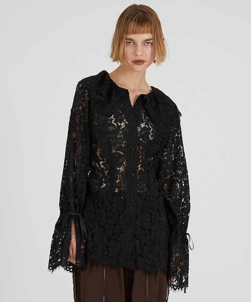 ブラウス シャツ 「2025Autumn Pre-Order」スカラップレースブラウス / Scallop Lace Blouse レディース