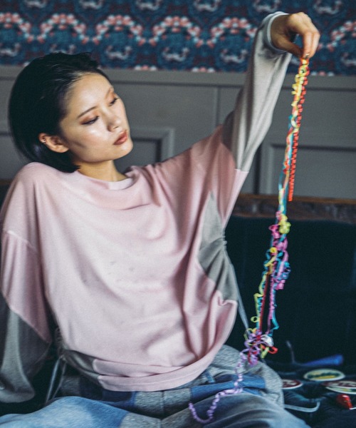 niko and…（ニコアンド） tシャツ 「MODE NORM CORE」チュールベロア