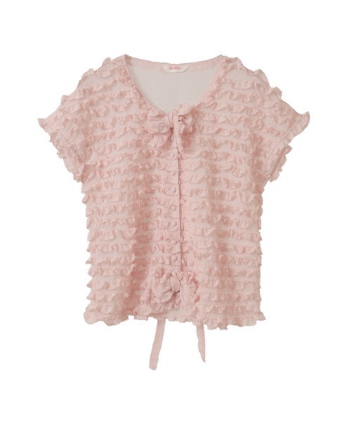 【超美品】生成 裾チュールフリル チュニック ブラウス【PINK HOUSE】 ドットチュールレースブラウス｜ピンクハウスオフィシャル