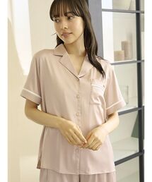 gelato pique パジャマ ルームウェア 接触冷感サテンラインシャツ