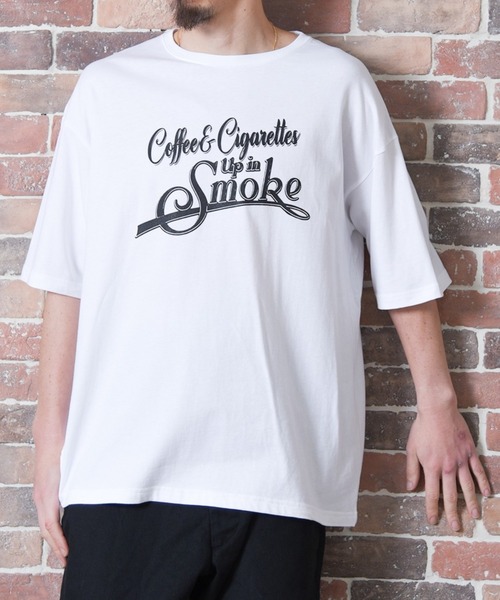 「Coffee & Cigarettes」 半袖Tシャツ MEDIUM ブラック メンズ
