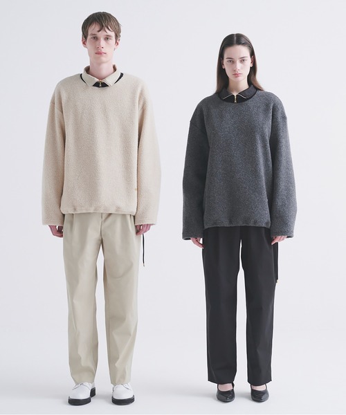 CULLNI（クルニ） パンツ Double Satin 2Tuck Drawstring Semi Wide