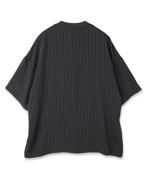 CULLNI ストライプ 半袖シャツ 黒 CULLNI 「CULLNI」 半袖シャツ 2 ブラック メンズ : ZOZOTOWN