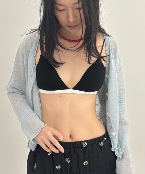 FUULLY STUDIO ブラジャー バイカラートライアングルブラ : ZOZOTOWN
