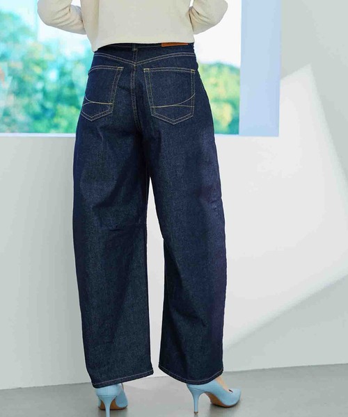 「SOMETHING」 加工デニムパンツ SMALL インディゴブルー レディース