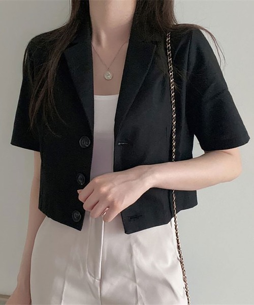 「NinaetLina」 テーラードジャケット FREE ブラウン レディース_画像3