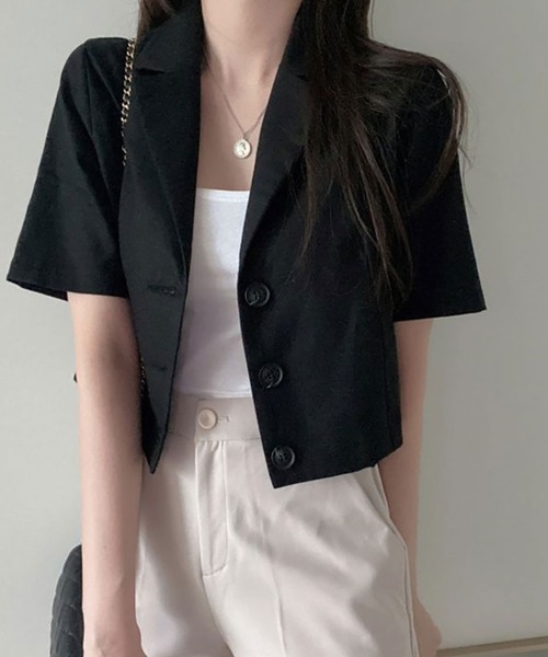 「NinaetLina」 テーラードジャケット FREE ブラウン レディース_画像4