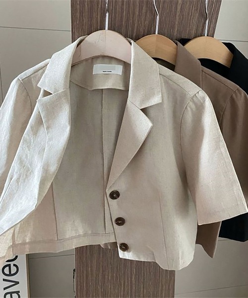 「NinaetLina」 テーラードジャケット FREE ブラウン レディース_画像9