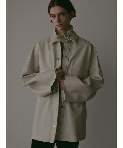 HER. ブルゾン アウター 合皮ビッグCPOジャケット レディース